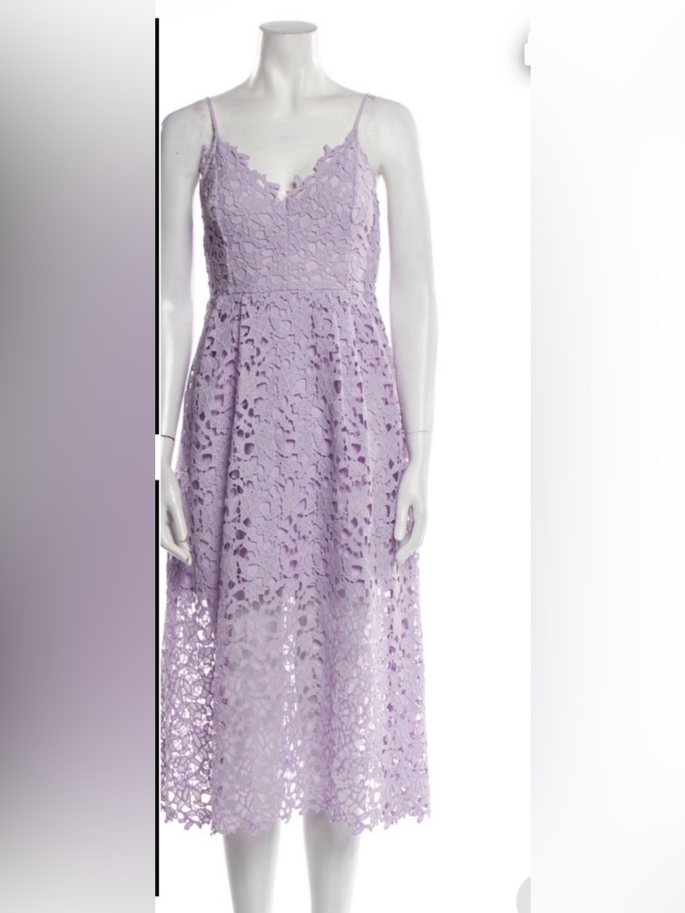 ASTR Lace Midi Dress with Spaghetti Straps - Lavender
